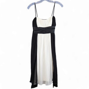 VTG EUC City Triangles S Small Homecoming Spaghetti Strap Dress Black & White